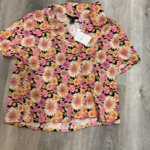 NWT Womens Forever 21 Floral Blouse Shirt